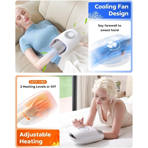 EaseZen Hand Massager Heat Compression Arthritis Carpal Tunnel Circulation - Picture 5 of 11